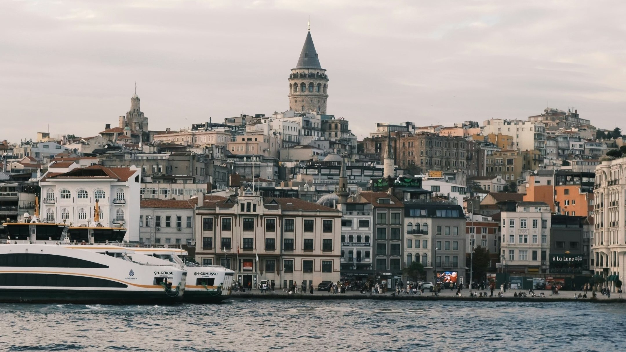 Istanbul skyline at sunset